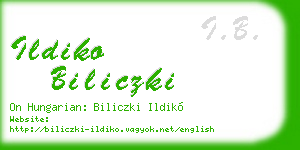 ildiko biliczki business card